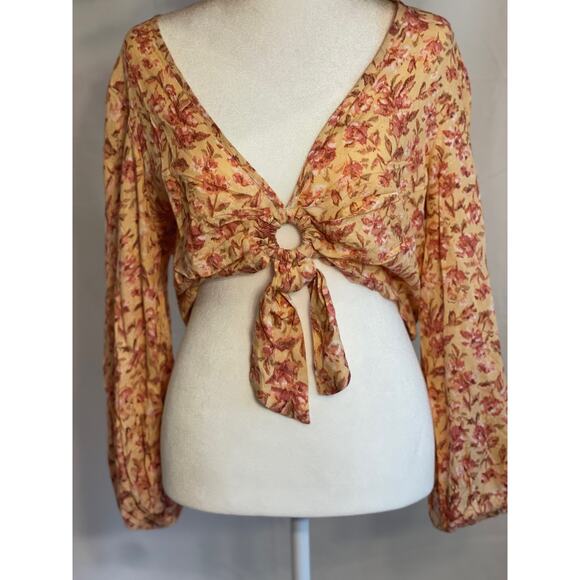 BOG Collective Long Sleeve Cropped Top - Size Large - Picture 2 of 15